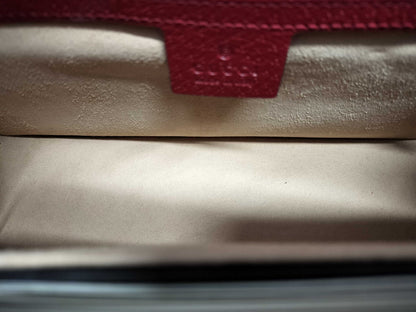 GUCCI Queen Margaret 2-way handbag 476541 Beige, Red, Gold hardware, PVC, Leather 493075 Handbag