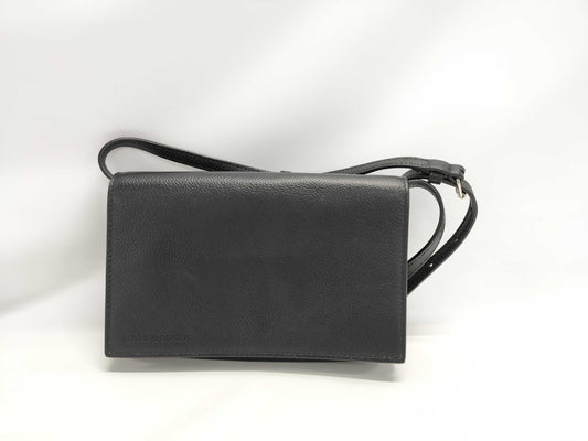 BALENCIAGA BALENCIAGA Mini Shoulder Bag 616034 Black with Silver Hardware Leather Shoulder Bag