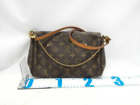 LOUIS VUITTON Favorite PM 2-way Shoulder Bag Monogram M40717 Brown with Gold Hardware, Canvas and Leather Shoulder Bag