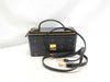 MCM Visetos Vanity Case, 2-Way Handbag, Black with Gold Hardware, PVC Leather, and Leather.