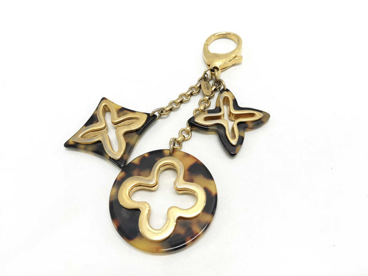 LOUIS VUITTON LOUIS VUITTON Bijou Sac Insolence Monogram Keychain Bag Charm M65087 Brown Gold Hardware Gold Plated DI0124 Key Case/Keychain