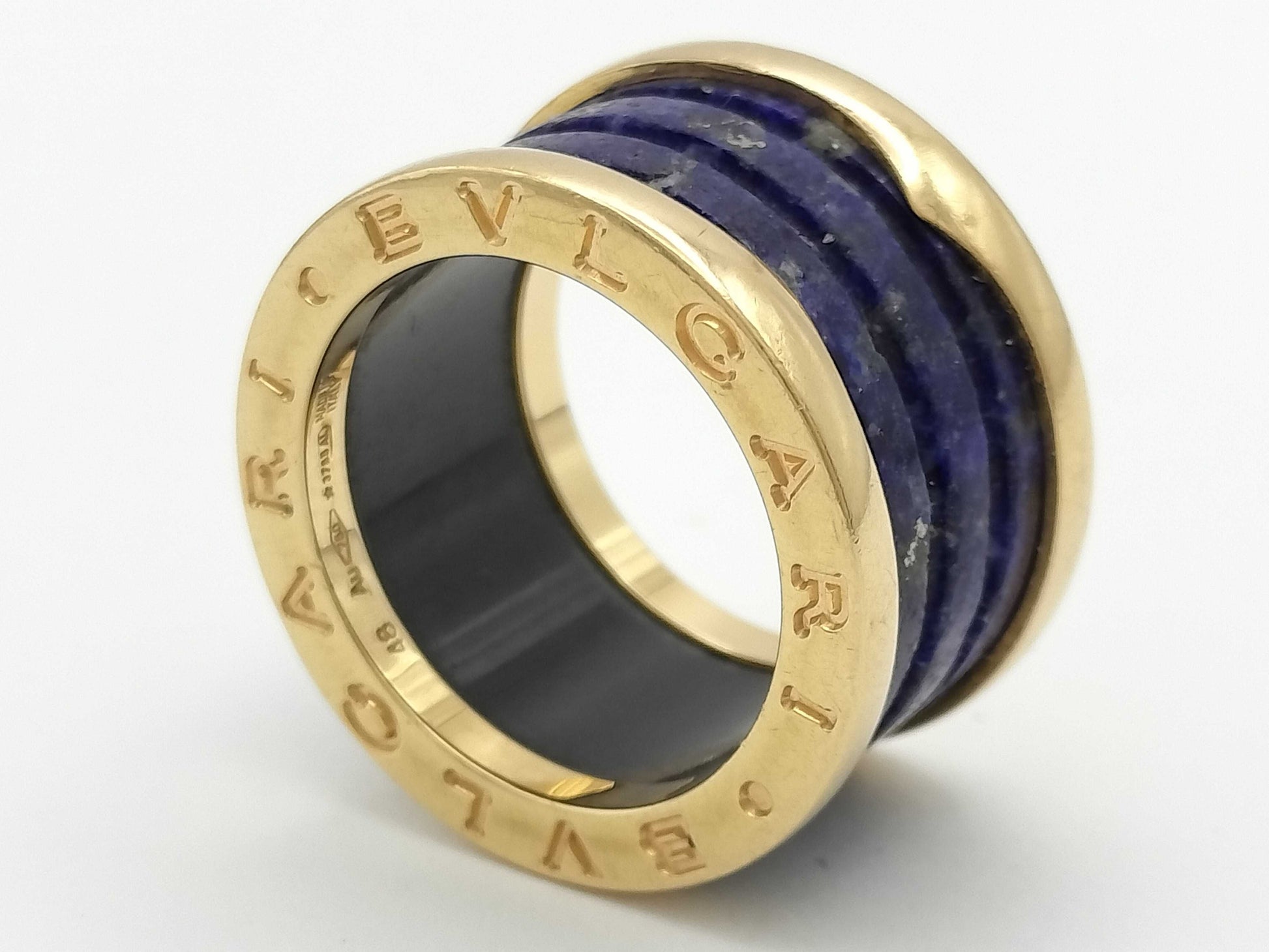 BVLGARI B.zero1 #48 Lapis Lazuli Au750 6.2g Ring 