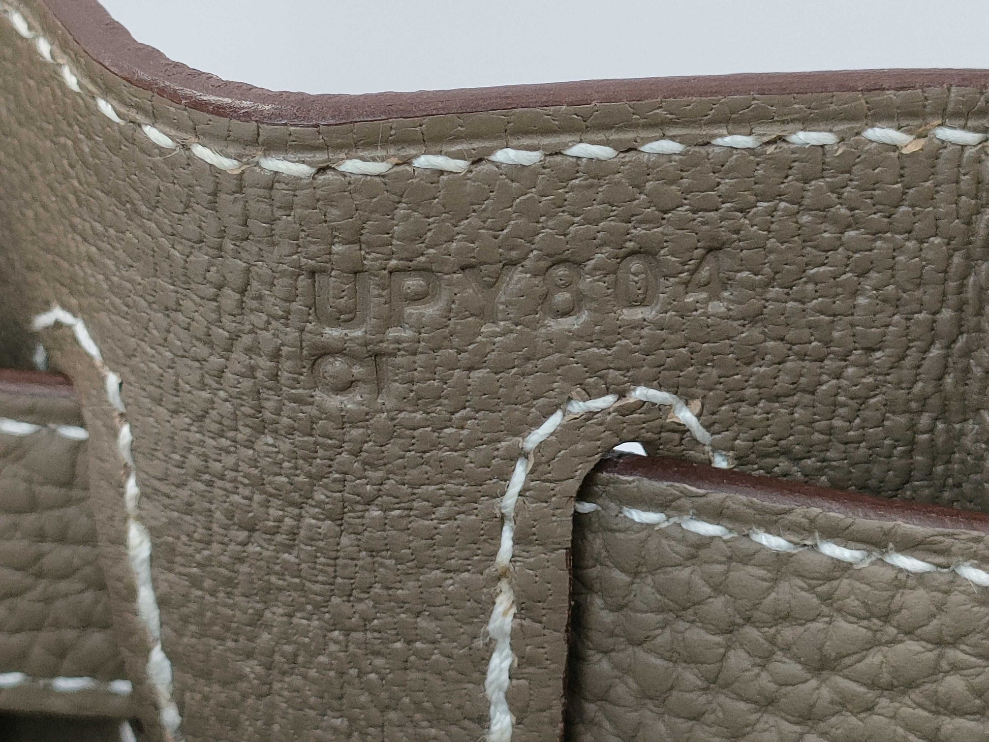 HERMES Kelly 28 Togo Etoupe Handbag with Silver Hardware and U Stamp