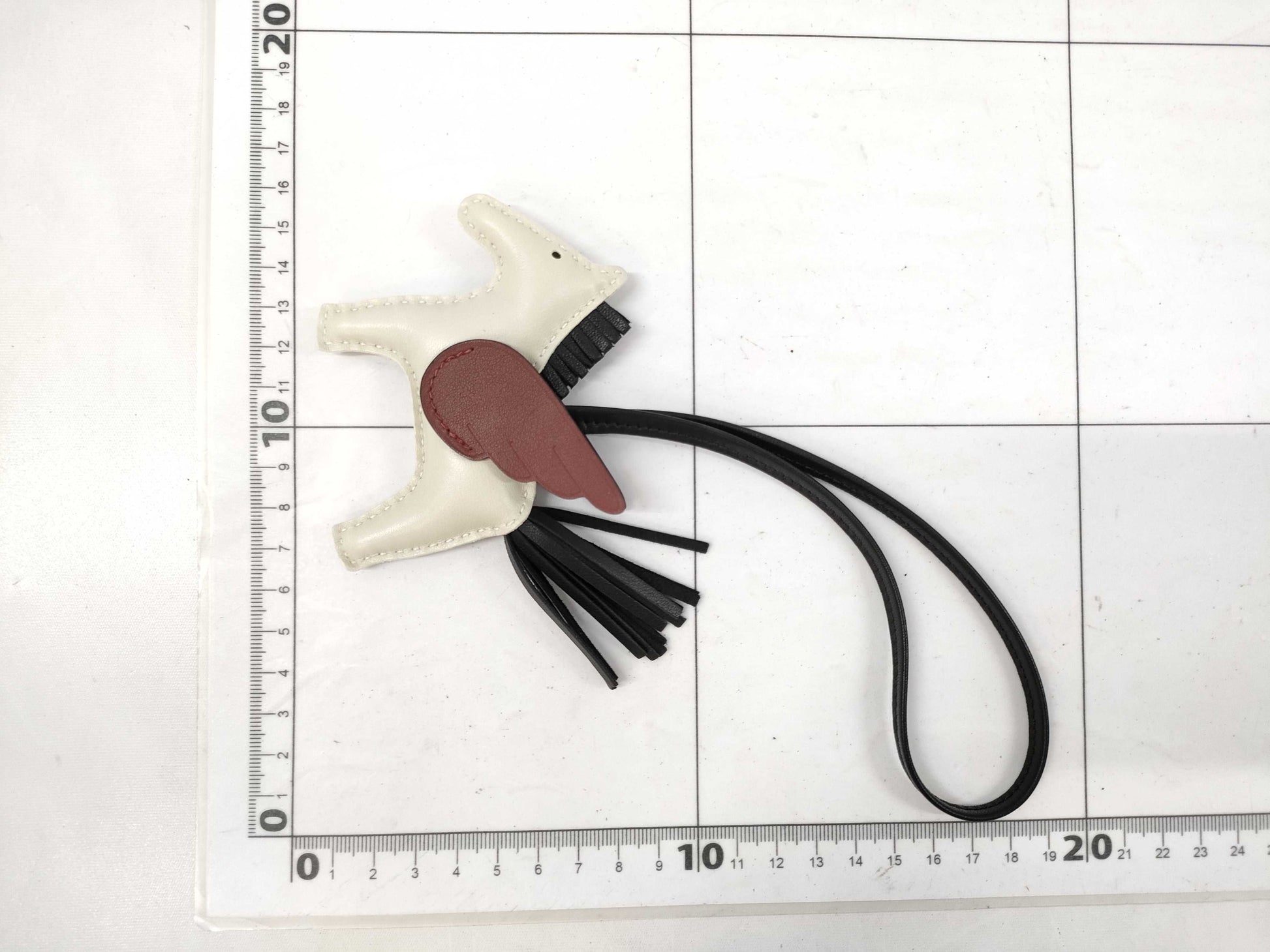 HERMES Rodeo Pegasus PM Charm, Crayon/Rouge H/Black, B Stamped Charm