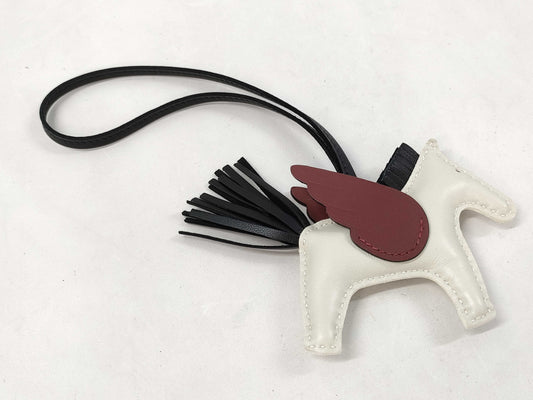 HERMES Rodeo Pegasus PM Charm, Crayon/Rouge H/Black, B Stamped Charm