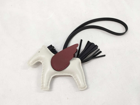 HERMES Rodeo Pegasus PM Charm, Crayon/Rouge H/Black, B Stamped Charm