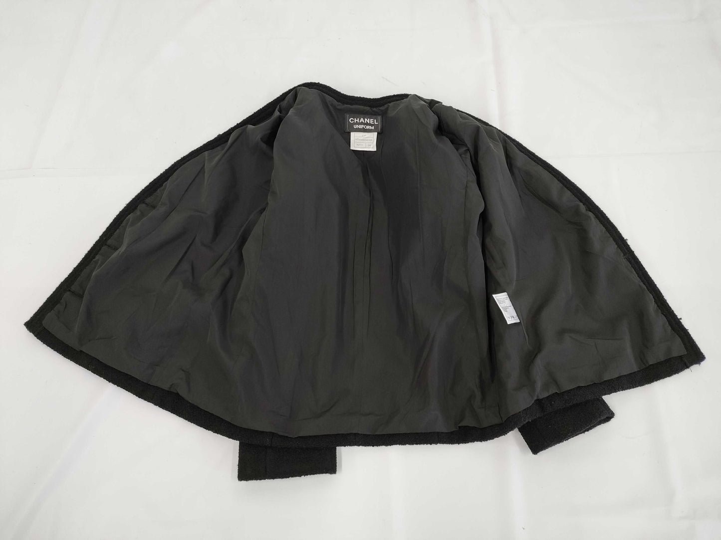 CHANEL Uniform Tweed Jacket 21P U04046 Coco Mark Button Size 34 Jacket