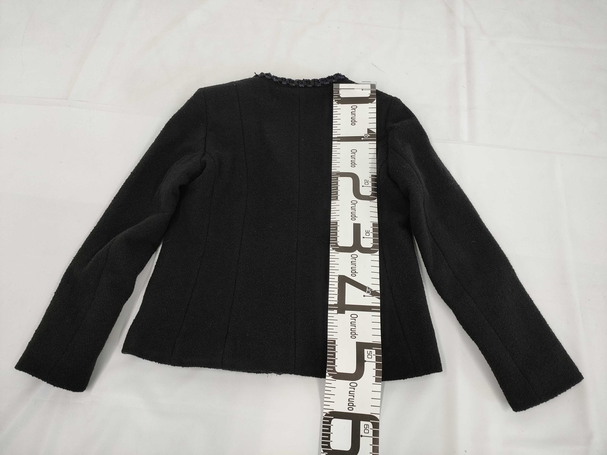 CHANEL Uniform Tweed Jacket 21P U04046 Coco Mark Button Size 34 Jacket