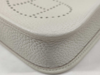 HERMES Mini Evelyn Amazone 16 TPM Beton Shoulder Bag with Silver Hardware and U Stamp
