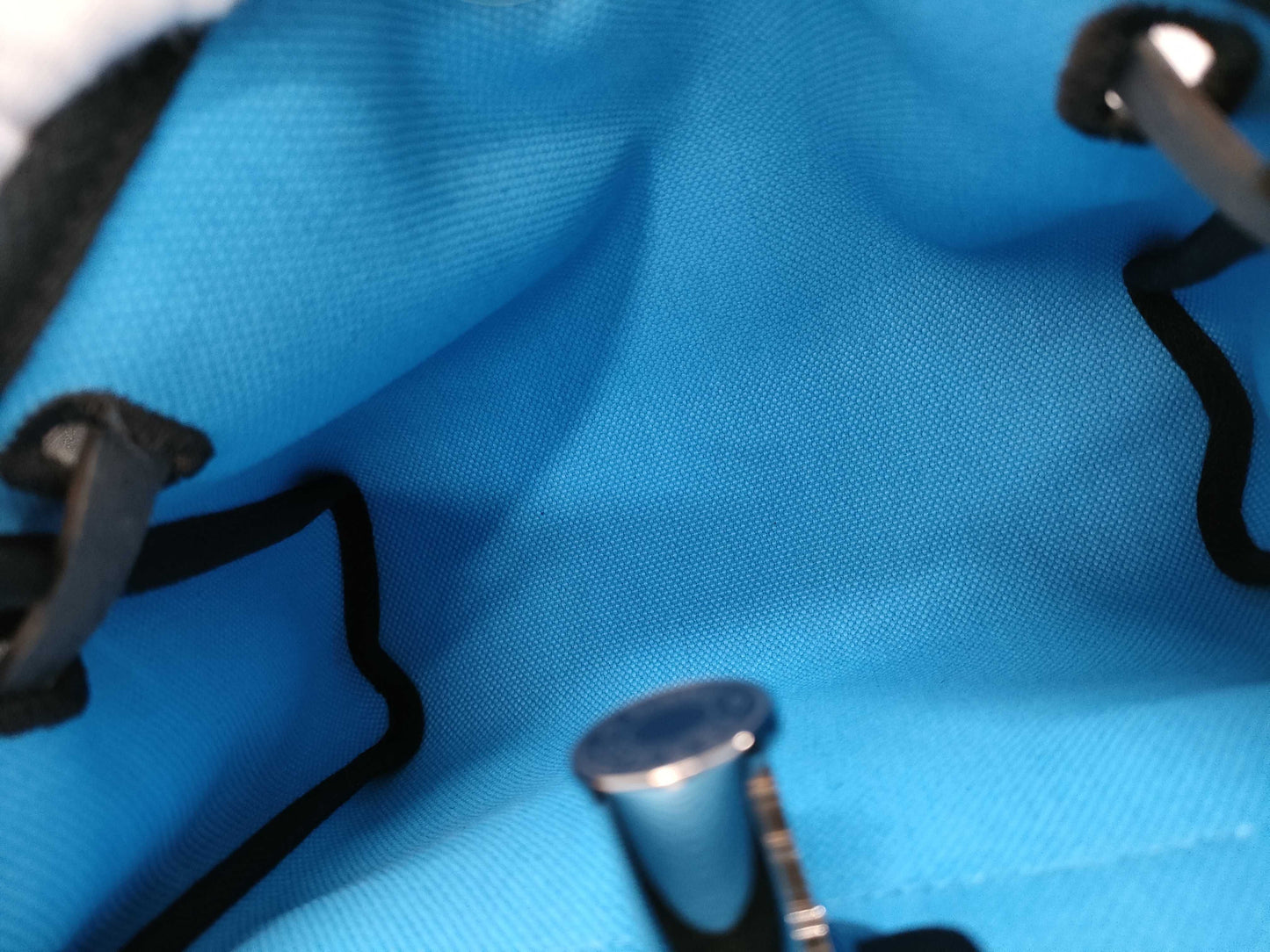 HERMES Hermes Airbag Zip 20 Mini Blue Riviera Shoulder Bag with Silver Hardware and K Stamp