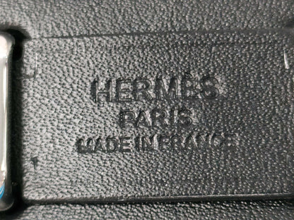HERMES Hermes Airbag Zip 20 Mini Blue Riviera Shoulder Bag with Silver Hardware and K Stamp