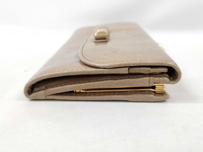 Miu Miu clasp leather long wallet