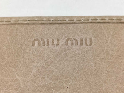 Miu Miu clasp leather long wallet