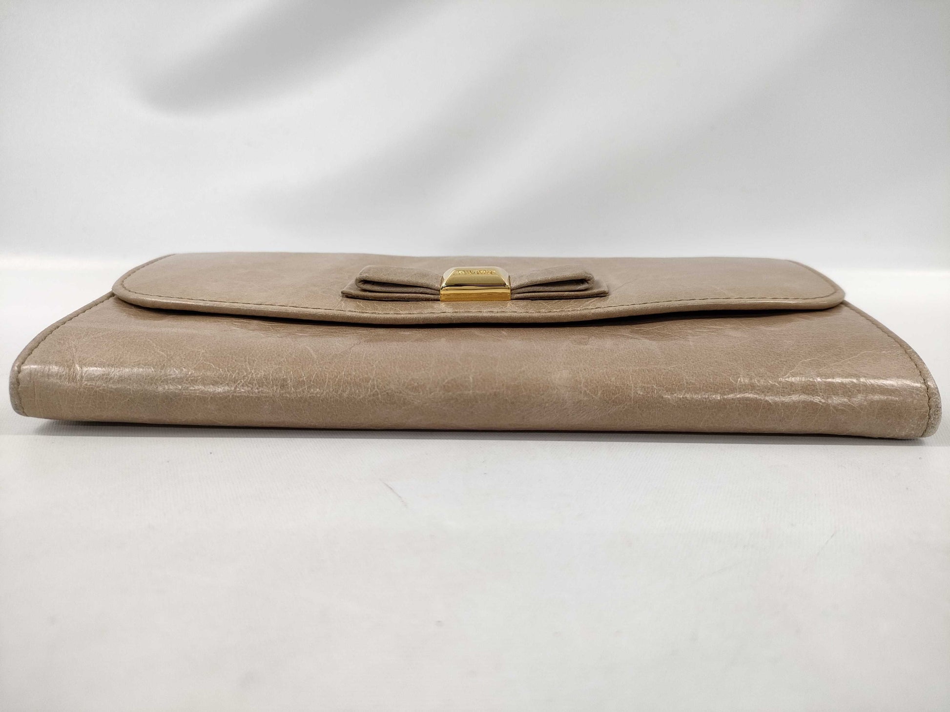 Miu Miu clasp leather long wallet