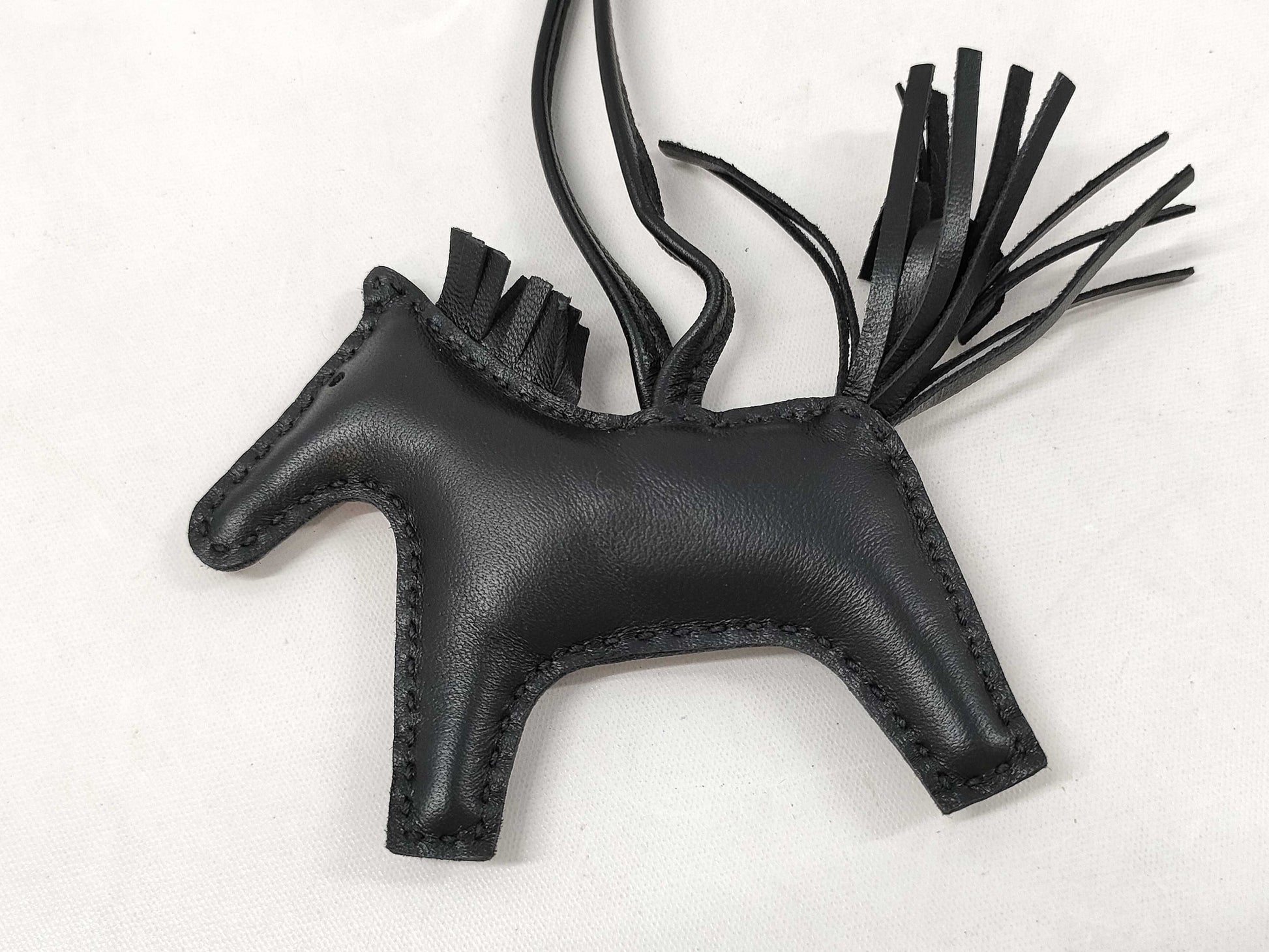 HERMES Rodeo PM Charm, Robeo Cool Rock Studs, So Black Gold Hardware, K Stamped Charm