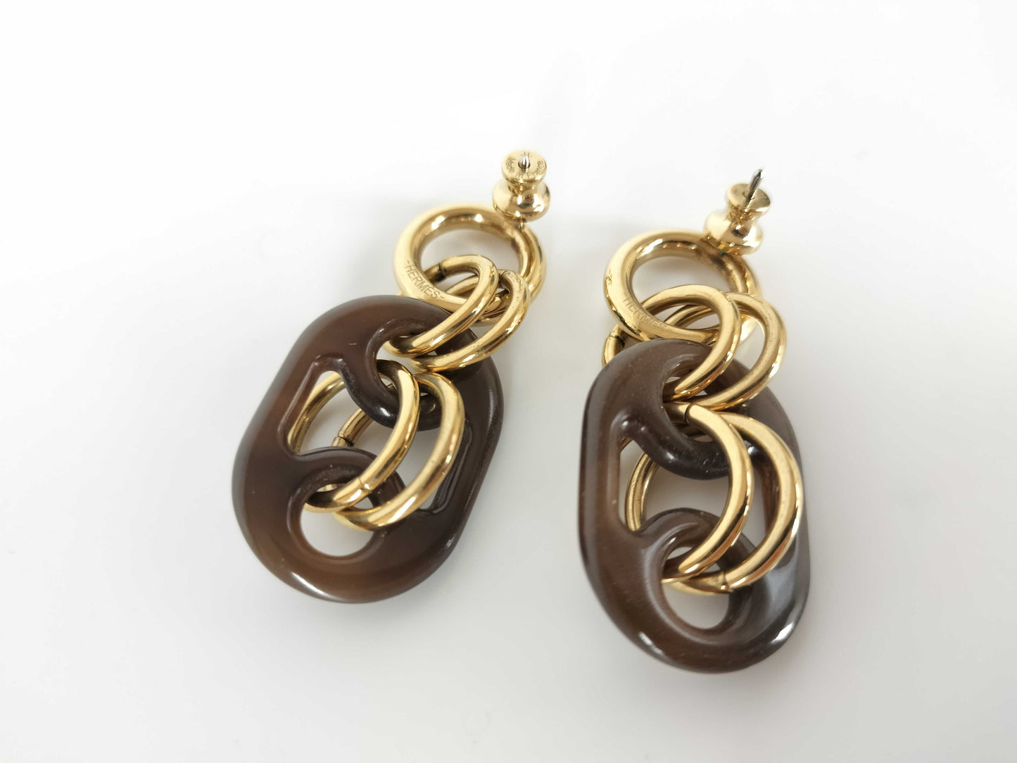 HERMES HERMES Eurydice PM Buffalo Horn Earrings