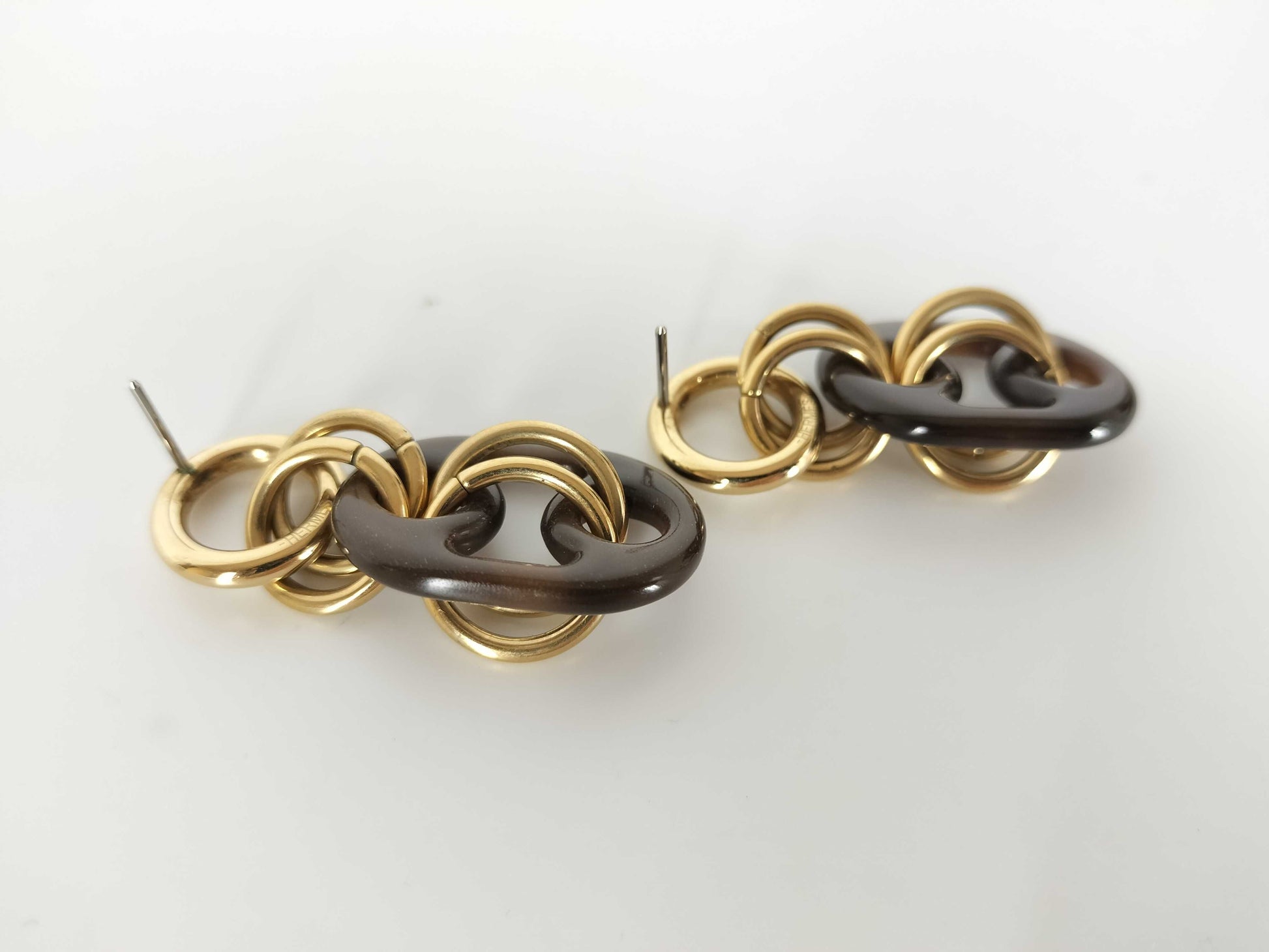 HERMES HERMES Eurydice PM Buffalo Horn Earrings