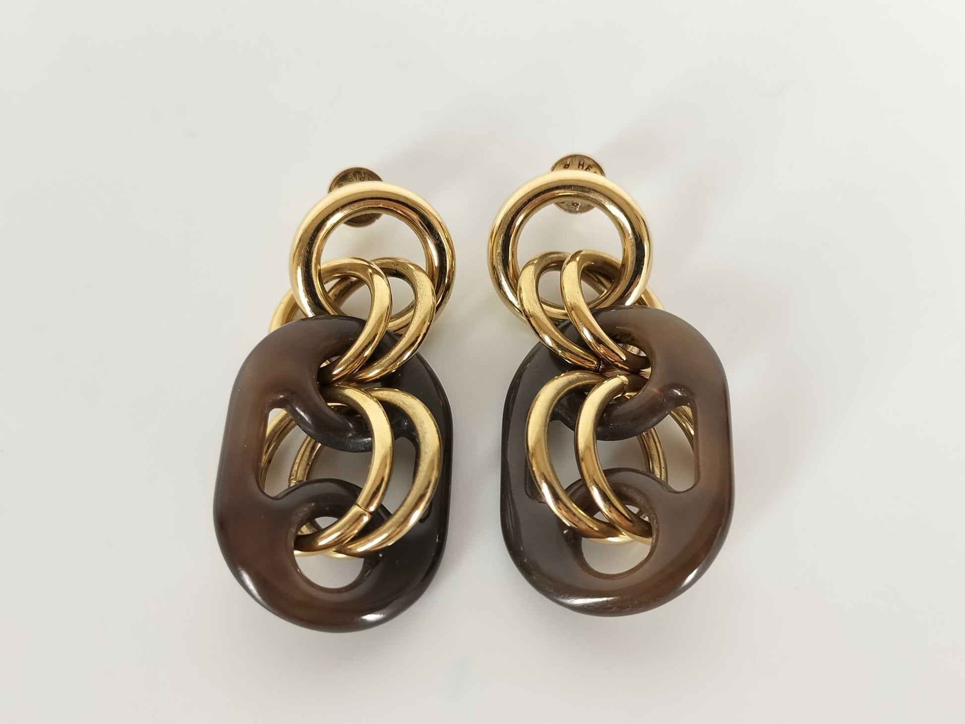 HERMES HERMES Eurydice PM Buffalo Horn Earrings