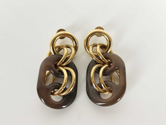 HERMES HERMES Eurydice PM Buffalo Horn Earrings