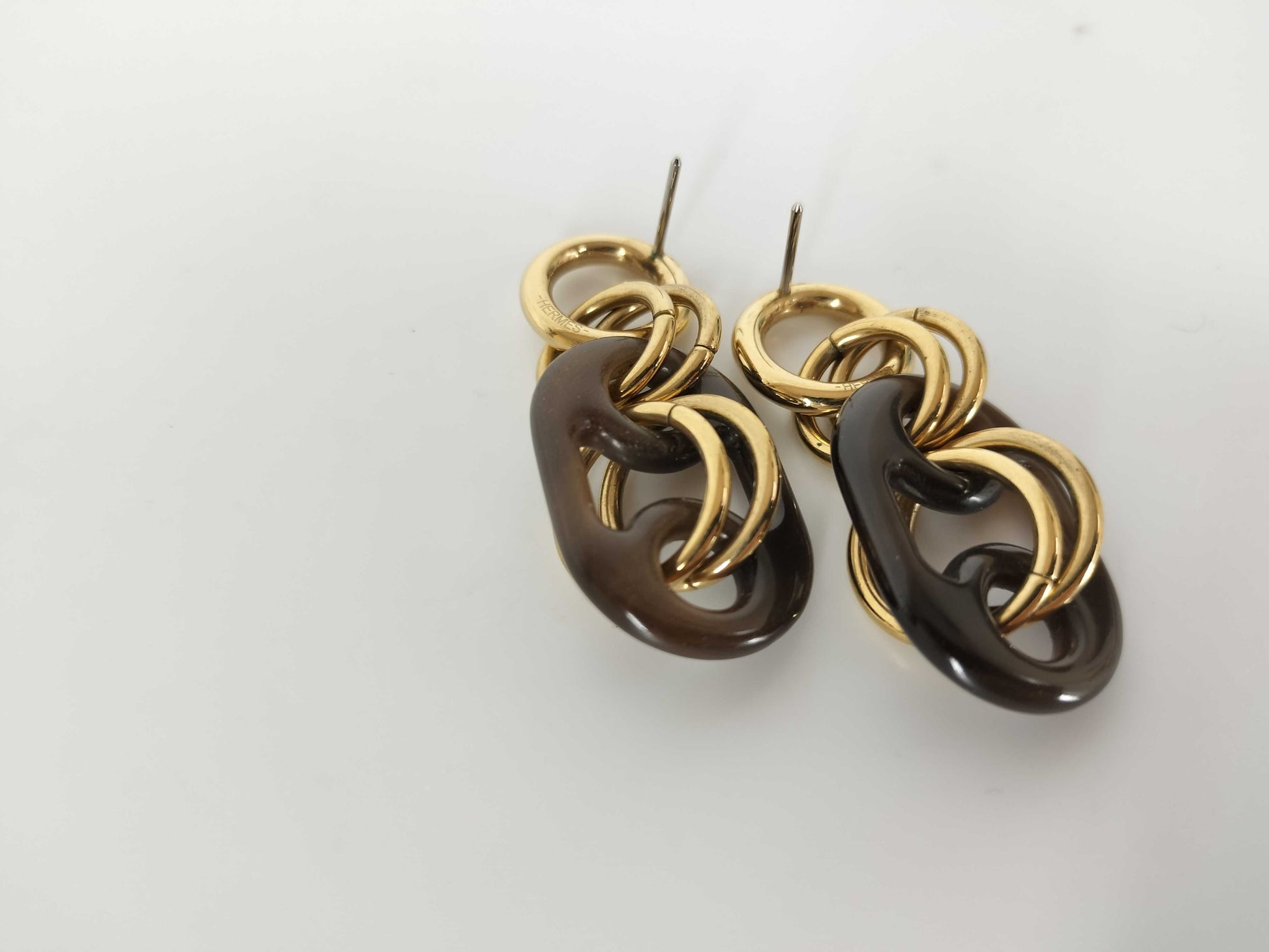 HERMES HERMES Eurydice PM Buffalo Horn Earrings