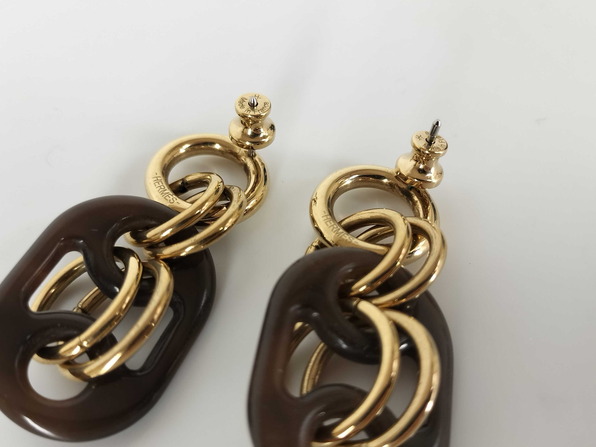 HERMES HERMES Eurydice PM Buffalo Horn Earrings