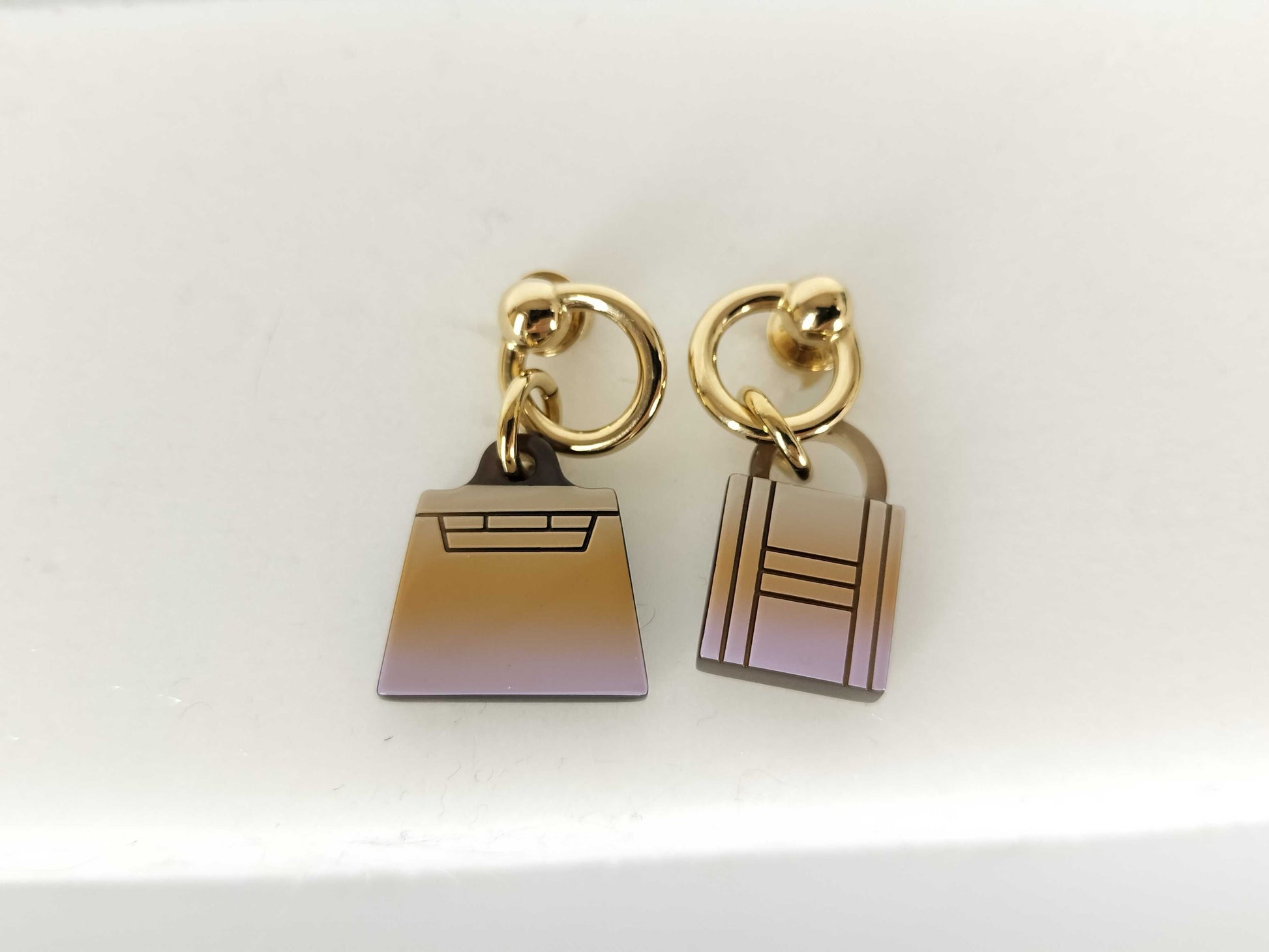 HERMES HERMES Amulet Fusion Marocquinier Earrings