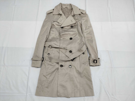 BURBERRY PROSUM Men's Trench Coat with Belt, Prorsum Lining Design, Size 44
