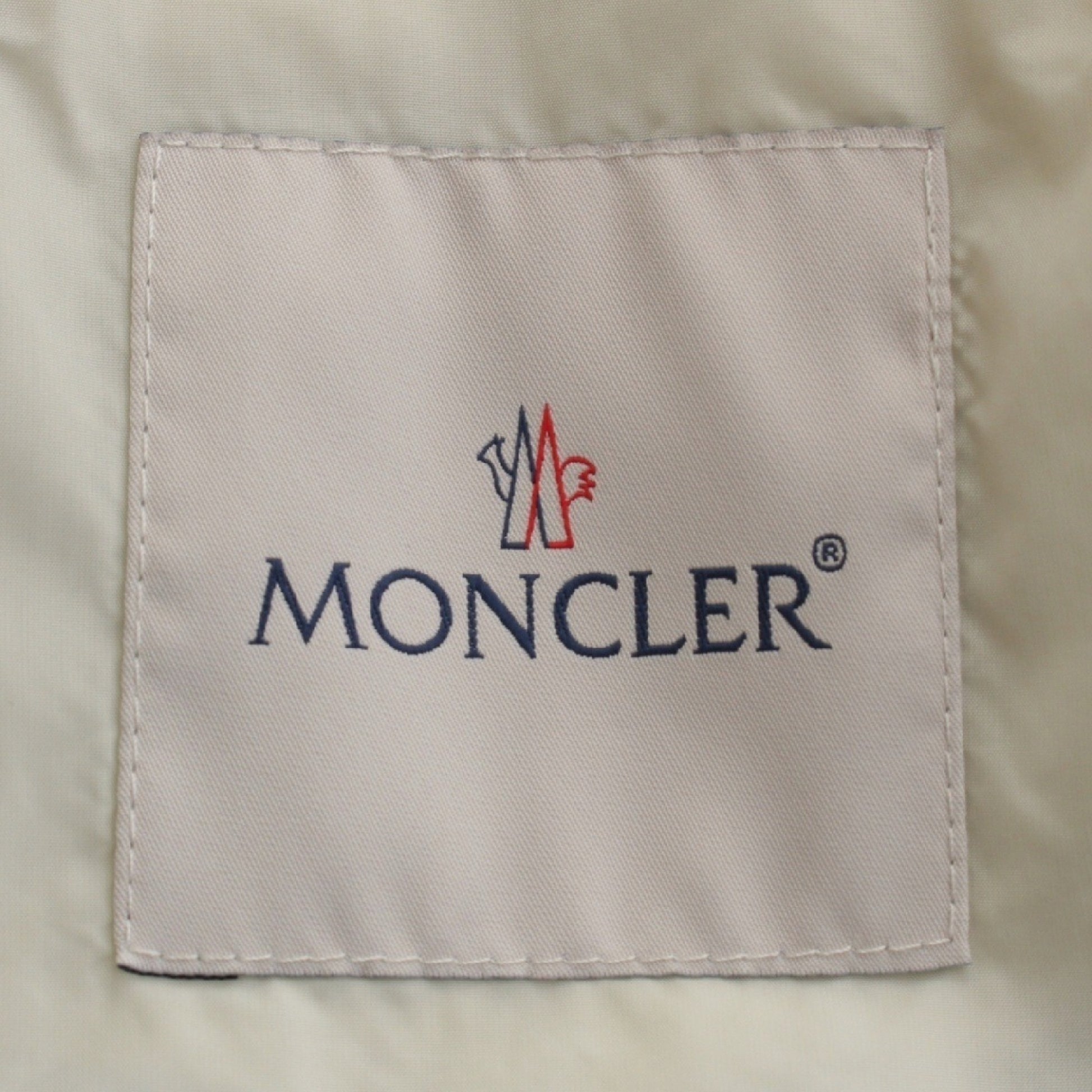 MONCLER HANOI Nylon Logo All-Over Print Hooded Nylon Jacket in Off-White and Black, Kids Size 12
