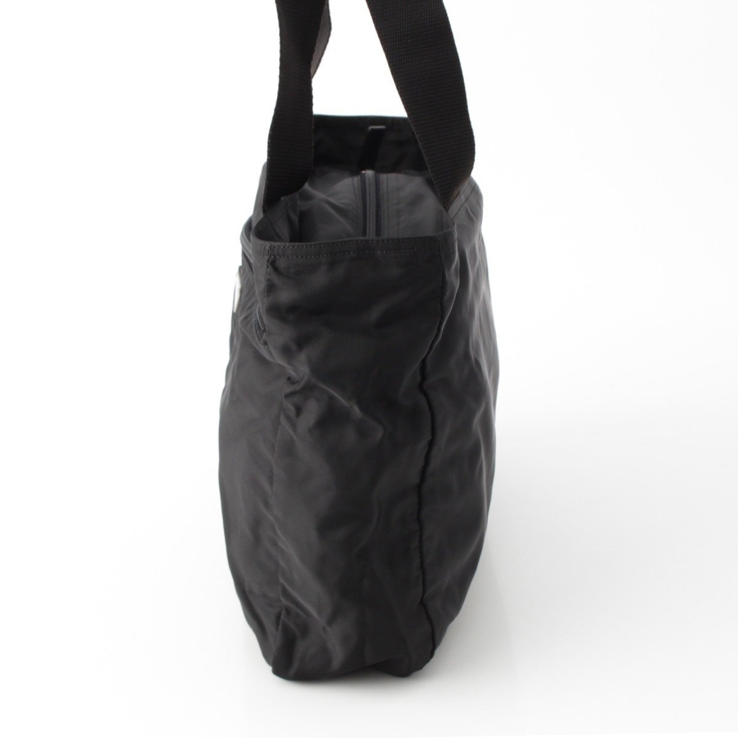 PRADA Tessuto Triangle Logo Tote Bag Shoulder Bag Black Tote Bag