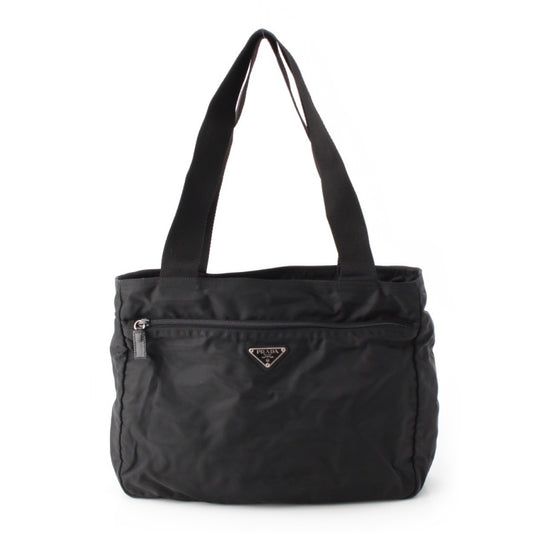 PRADA Tessuto Triangle Logo Tote Bag Shoulder Bag Black Tote Bag