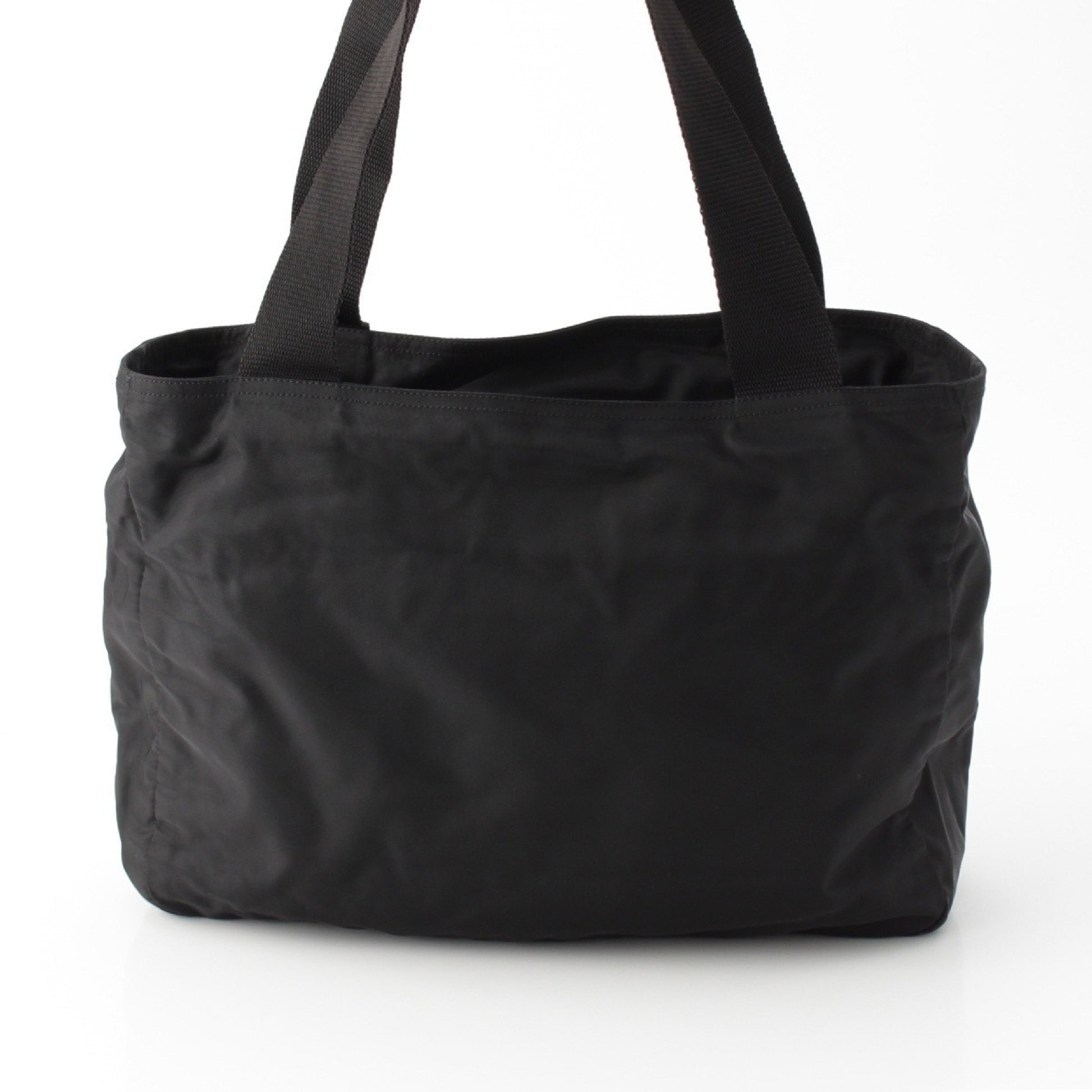 PRADA Tessuto Triangle Logo Tote Bag Shoulder Bag Black Tote Bag