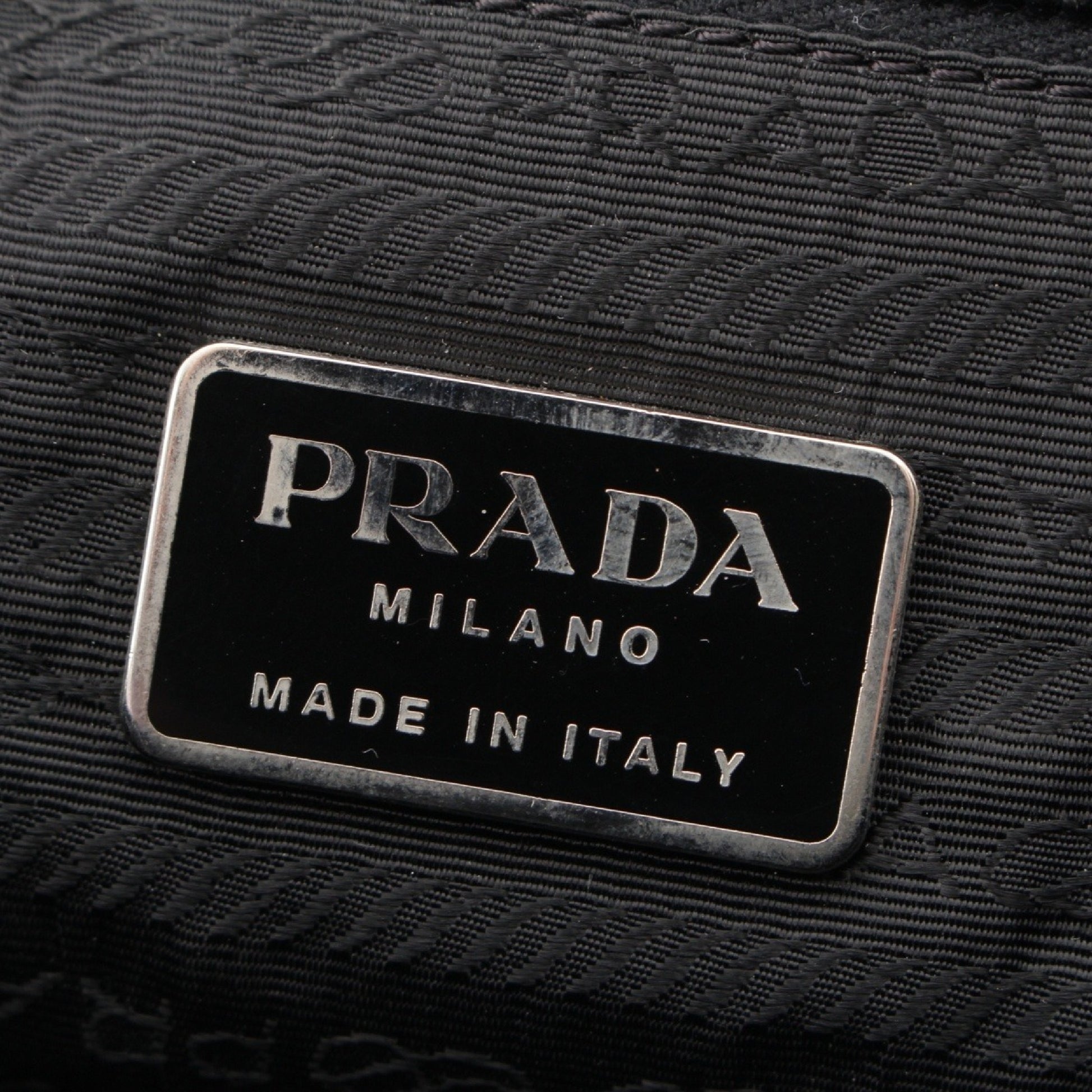 PRADA Tessuto Triangle Logo Tote Bag Shoulder Bag Black Tote Bag