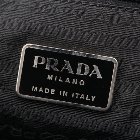 PRADA Tessuto Triangle Logo Tote Bag Shoulder Bag Black Tote Bag
