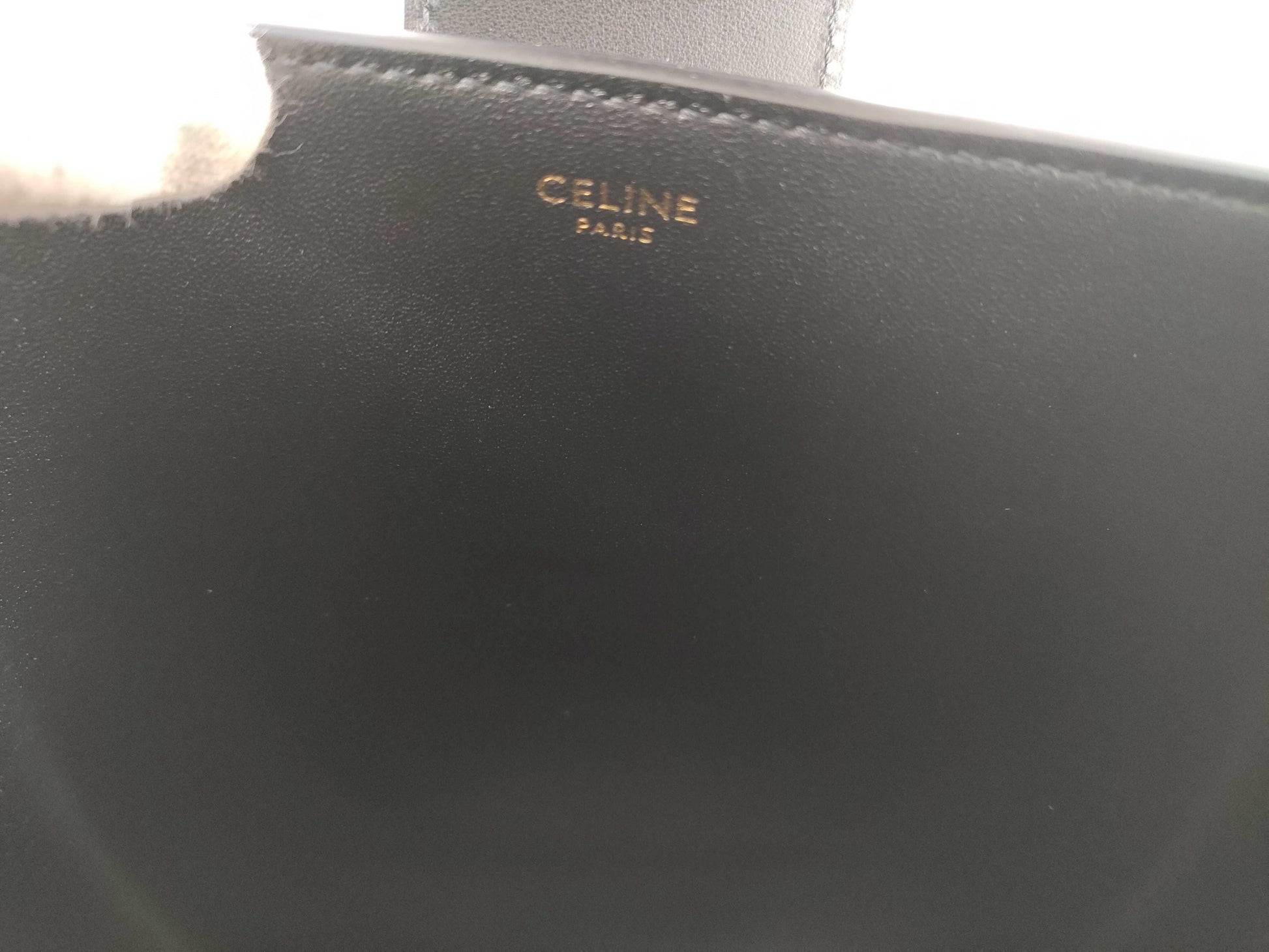 CELINE Medium Bucket Louise Handbag in Smooth Calfskin, Black, Current Model