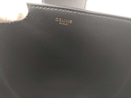 CELINE Medium Bucket Louise Handbag in Smooth Calfskin, Black, Current Model