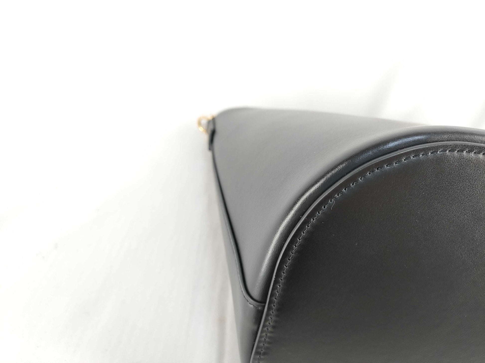 CELINE Medium Bucket Louise Handbag in Smooth Calfskin, Black, Current Model