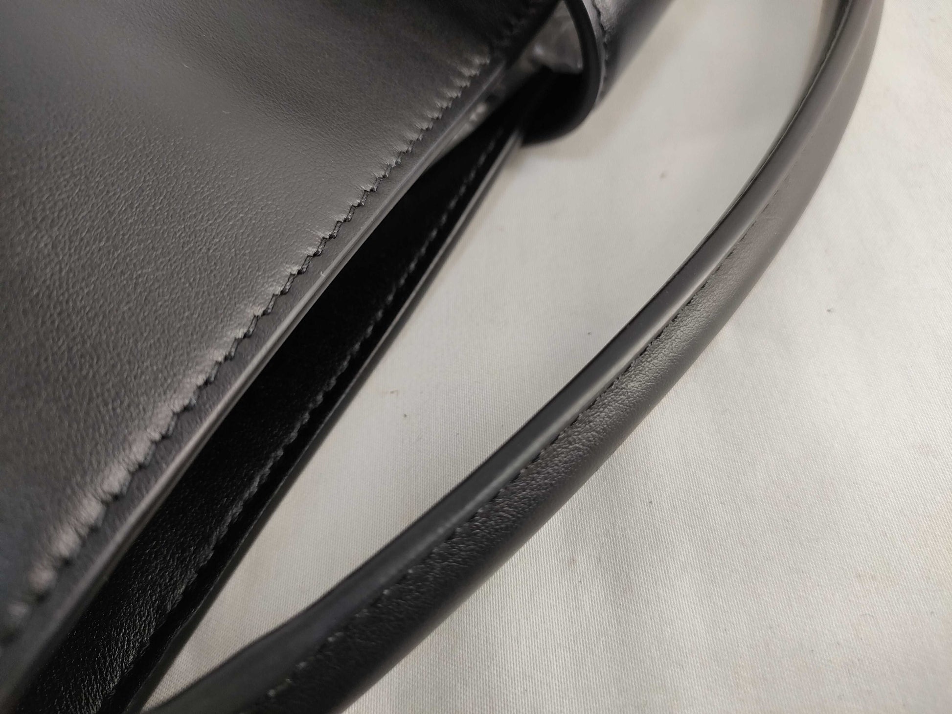 CELINE Medium Bucket Louise Handbag in Smooth Calfskin, Black, Current Model