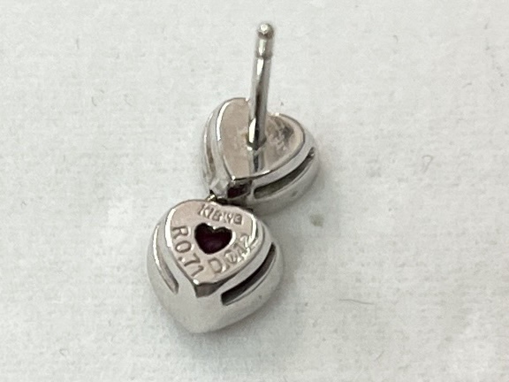R0.71ct D0.12ct K18WG 1.3g Earrings 