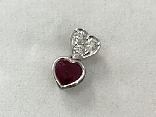 R0.71ct D0.12ct K18WG 1.3g Earrings 