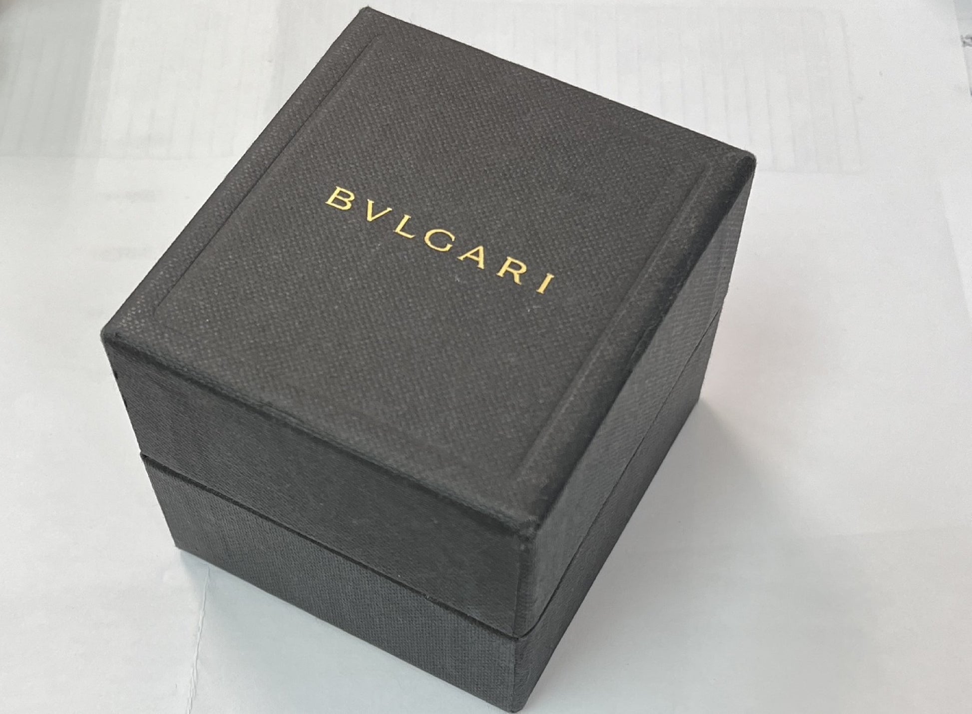 BVLGARI BB Tubogas Onyx YG AU750 19.4g Ring 