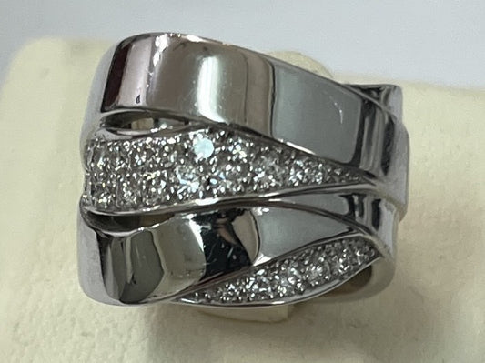 CHANEL Bordic #50 Diamond Ring, WG 750, 16.1g 