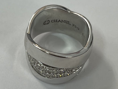CHANEL Bordic #50 Diamond Ring, WG 750, 16.1g 
