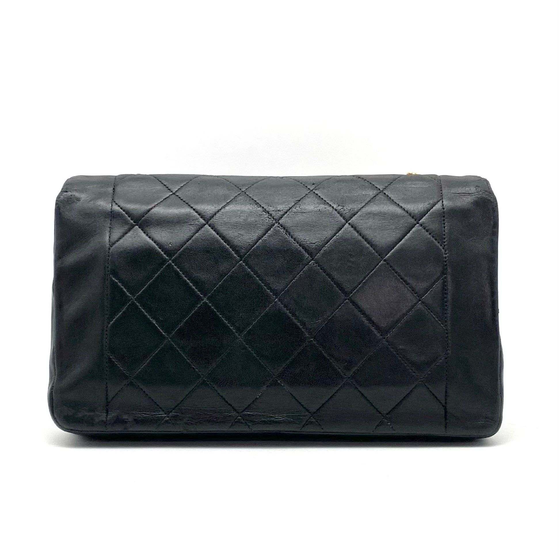 CHANEL CHANEL Matelasse Diana Turnlock Coco Mark Lambskin Chain Shoulder Bag
