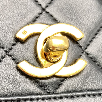 CHANEL Matelasse Turnlock Coco Mark Lambskin Chain Shoulder Bag with Pouch