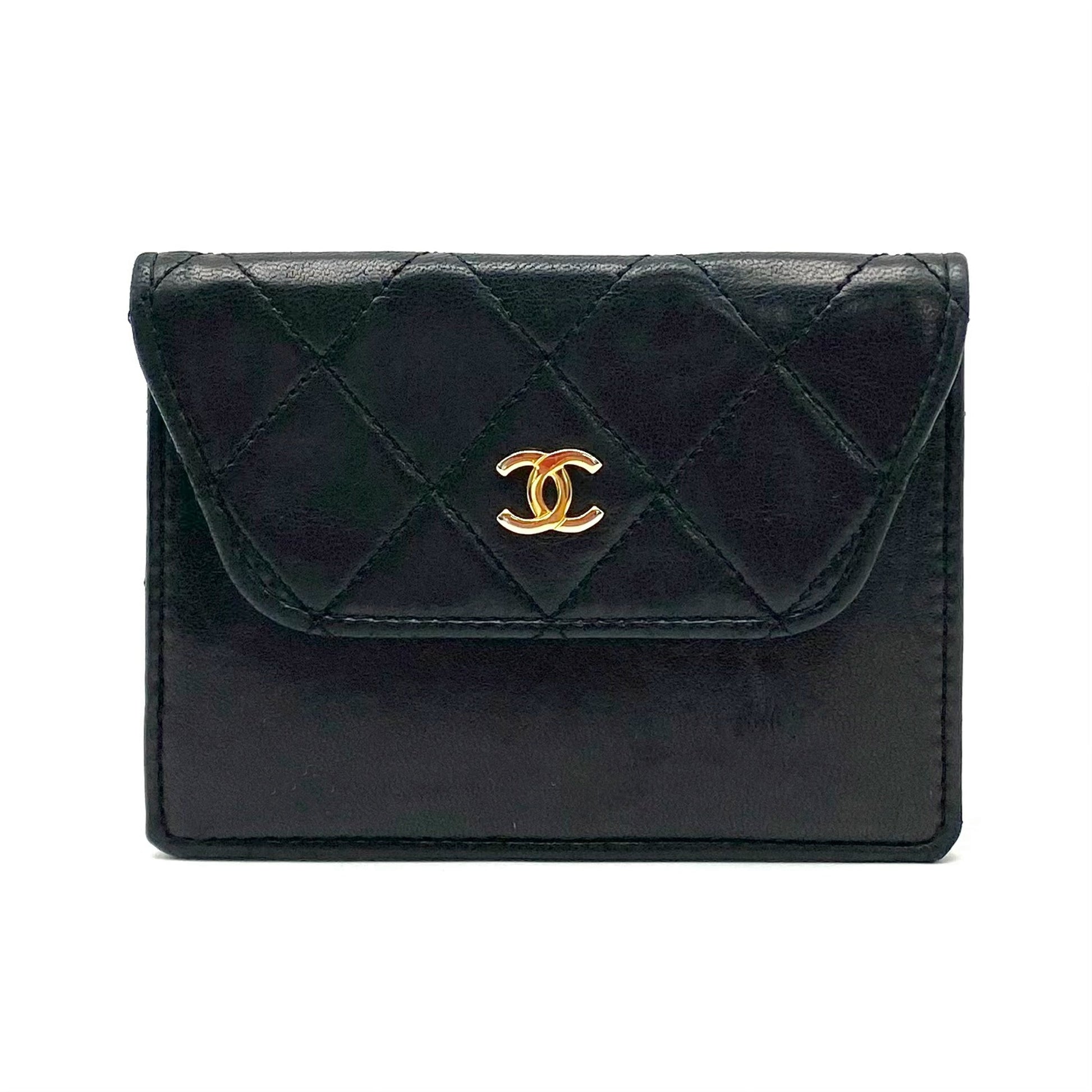 CHANEL Matelasse Turnlock Coco Mark Lambskin Chain Shoulder Bag with Pouch