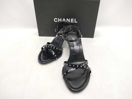 CHANEL CHANEL Coco Mark Stud Sandals Size 36 1/2