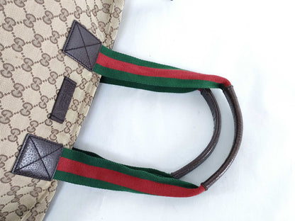 GUCCI GG Canvas GUCCI Gucci Sherry Line GG Canvas Tote Bag Handbag
