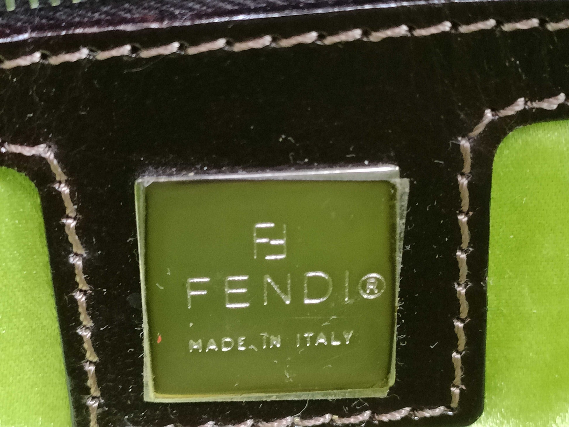 FENDI Mamma Fendi Denim Mamma Bucket Beaded Handbag