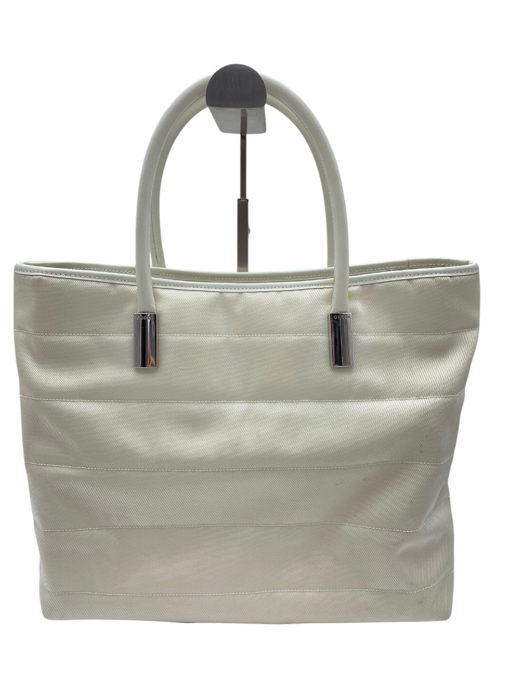GUCCI GUCCI Gucci handbag nylon white handbag