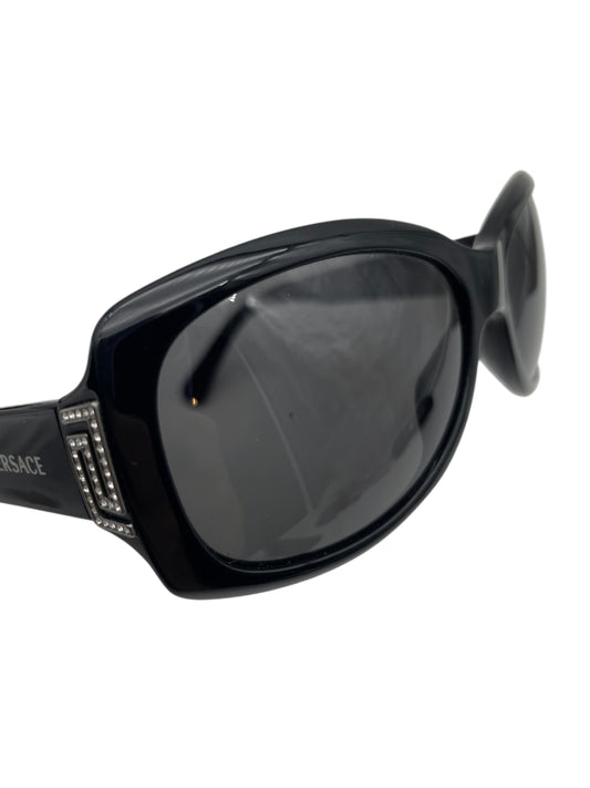  VERSACE VERSACE Versace sunglasses with rhinestones, black, with case. Sunglasses and eyeglasses.